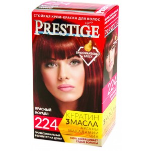 224 - красный коралл-стойкая крем-краска для волос vip's PRESTIGE