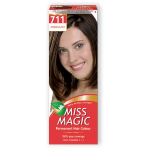 711- шоколад -Стойкая краска д/волос Miss Magic