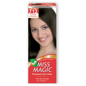 712- натуральный шоколад -Стойкая краска д/волос Miss Magic