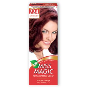 724- красное дерево -Стойкая краска д/волос Miss Magic