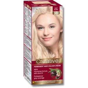 № 300 Светлый блондин 90 г-Стойкая крем-краска для волос Miss Magic Creative