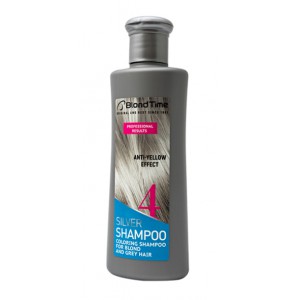 Б SILVER SHAMPOO марки BLOND TIMEокрашивающий шампунь для осветленных и седых волос 150 мл